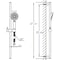 Alfi Brand Black Matte Round Sliding Rail Hand Shower Set AB7938-BM - alternate 9